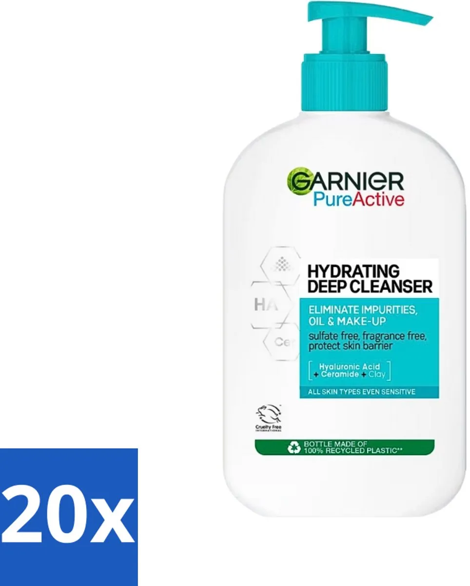 Garnier Pure Active Gezichtsreiniger 250ml - 20 Stuks - afbeelding 2 van 6