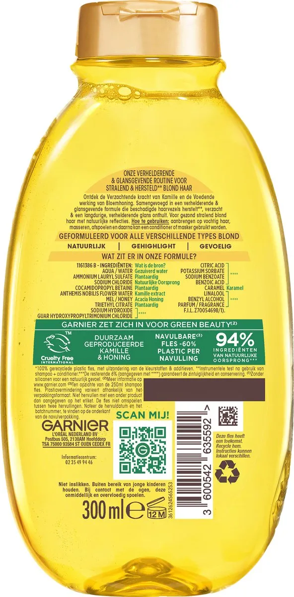 Garnier Loving Blends Verhelderende Shampoo 300ml - Blond