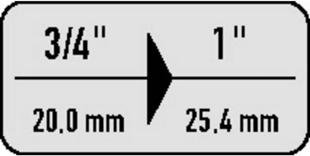Gedore KB 3221 6671530 Verloopstuk 1 inch - 3/4" (20mm) - 65mm