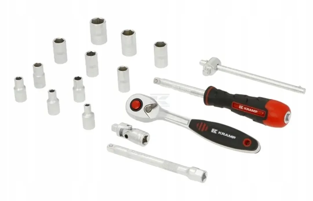 Kramp 16-delige 1/4" Dopsleutelset met ratel