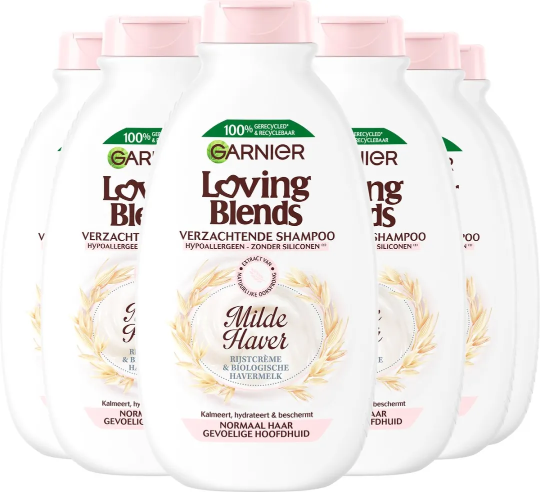 Garnier Loving Blends Milde Haver Shampoo - 6x300ml
