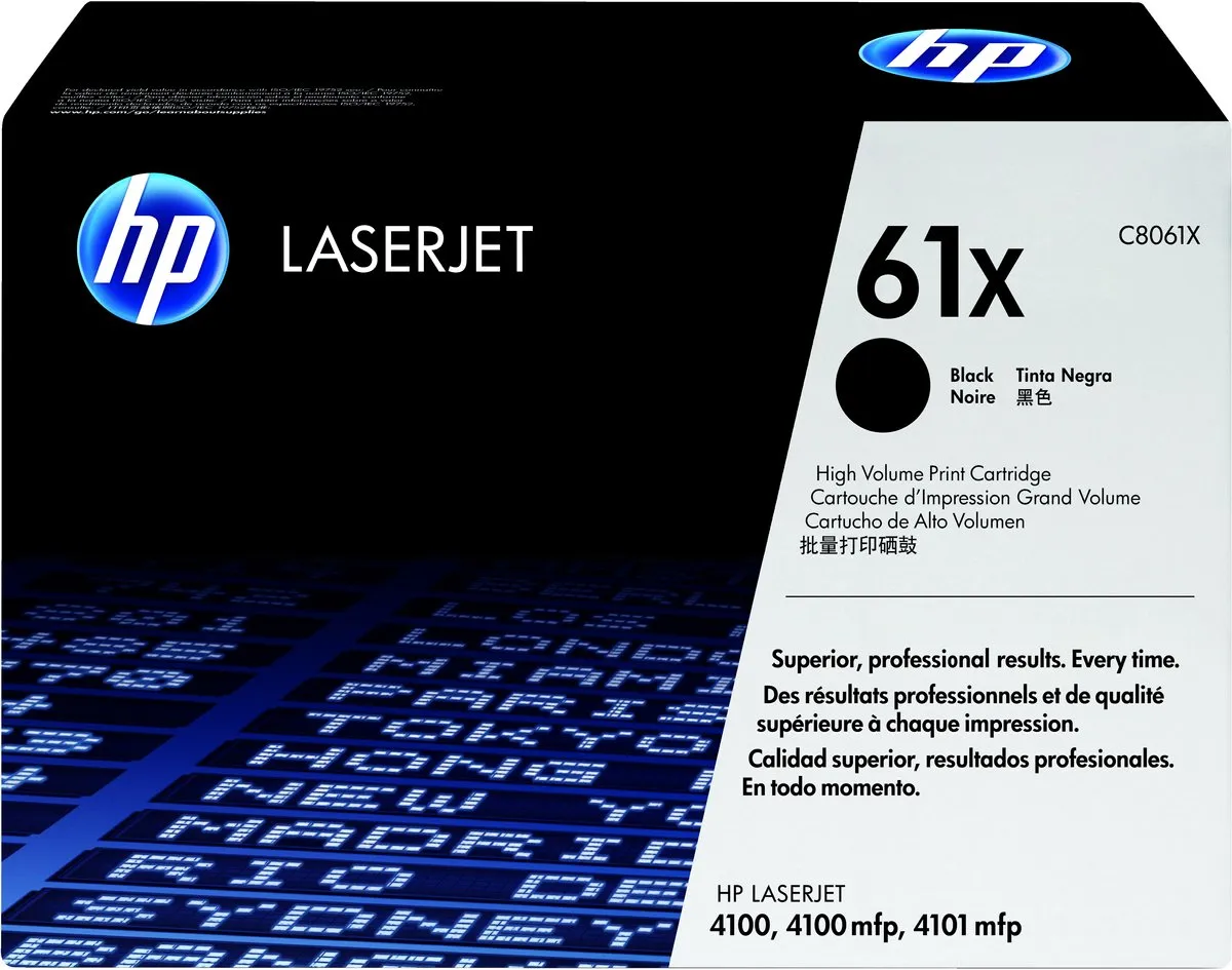 HP 61A C8061X Tonercartridge - 10.000 pagina's - Zwart