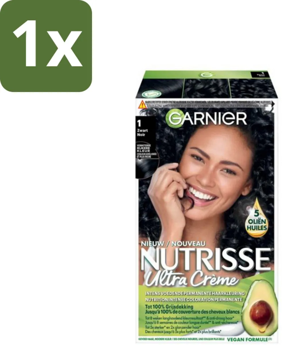 Garnier Nutrisse Ultra Crème Haarkleuring Zwart 824ml