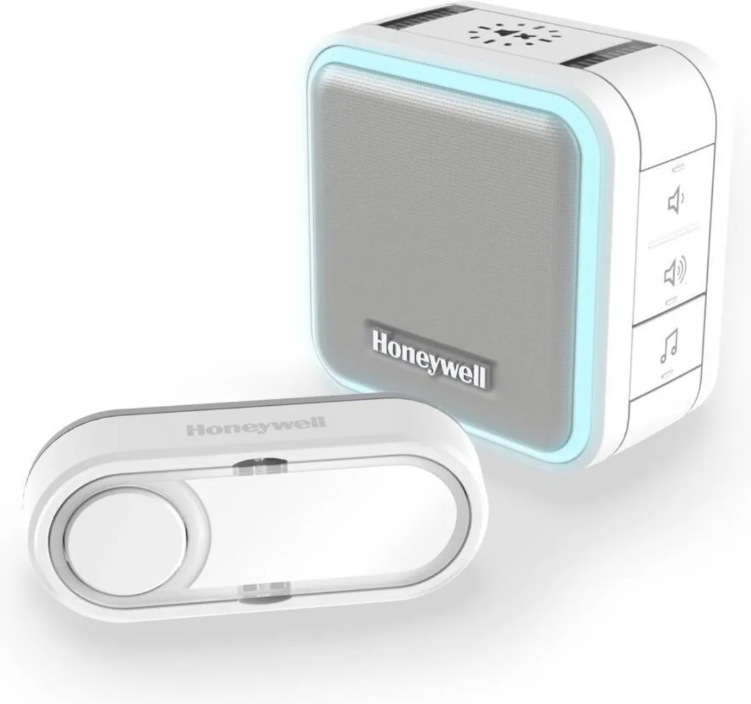 Honeywell DC515S Draadloze Deurbel - 150m 84dB 6 Melodieën - Wit