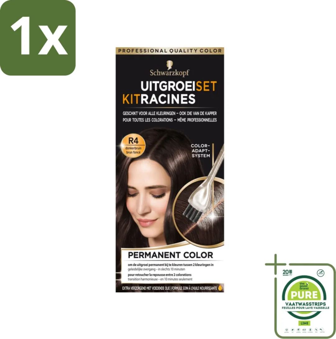Schwarzkopf Uitgroeiset Donkerbruin R4