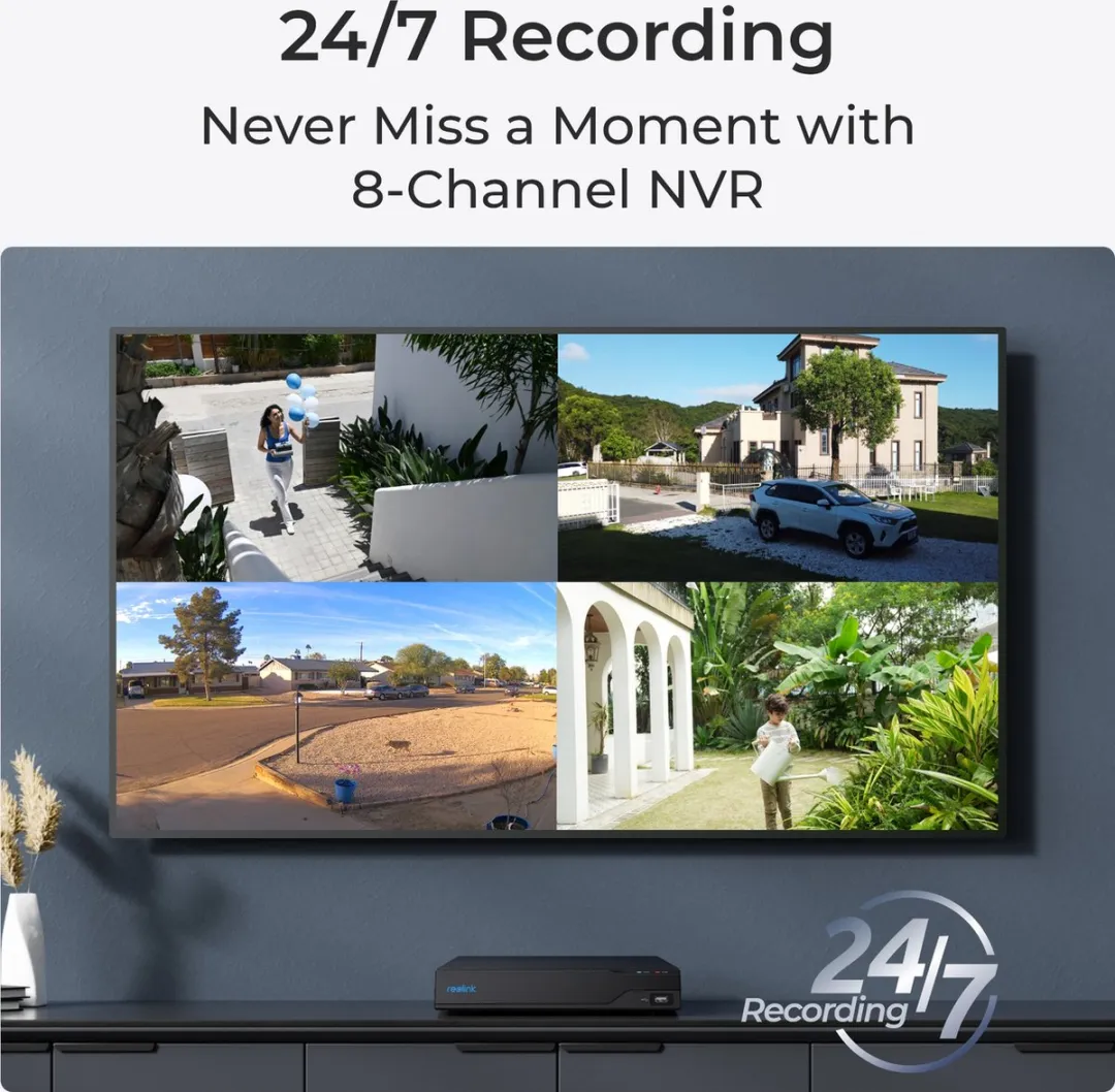 Reolink NVS8(NHD) NVR 8 Kanalen - 12MP - Zwart