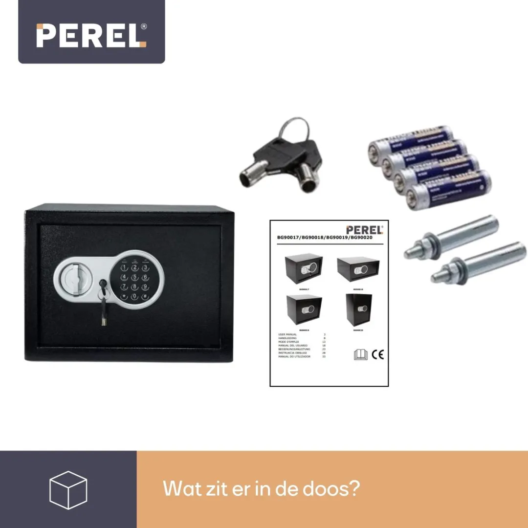 Perel Elektronische Kluis 20x31x20cm - 8.5L - Divers
