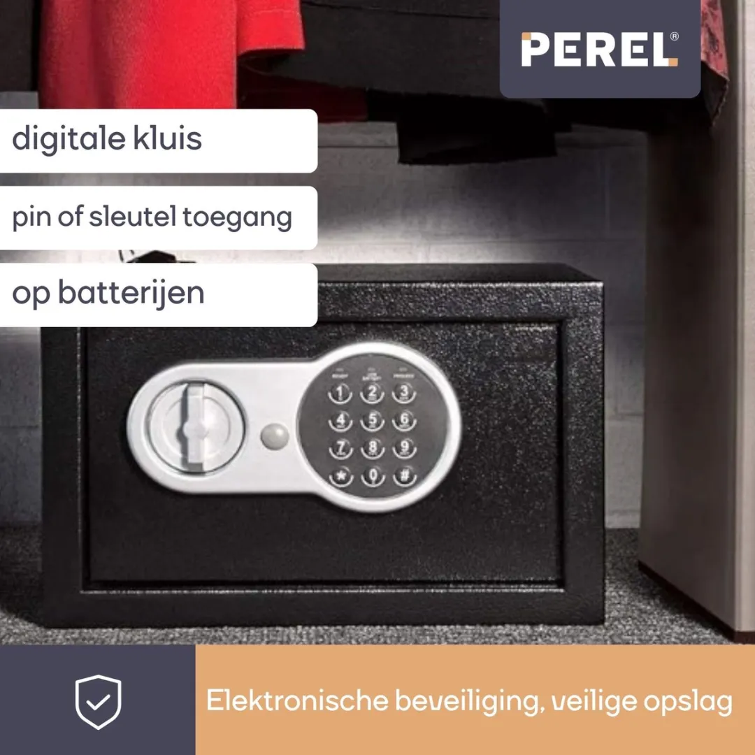 Perel Elektronische Kluis 20x31x20cm - 8.5L - Divers