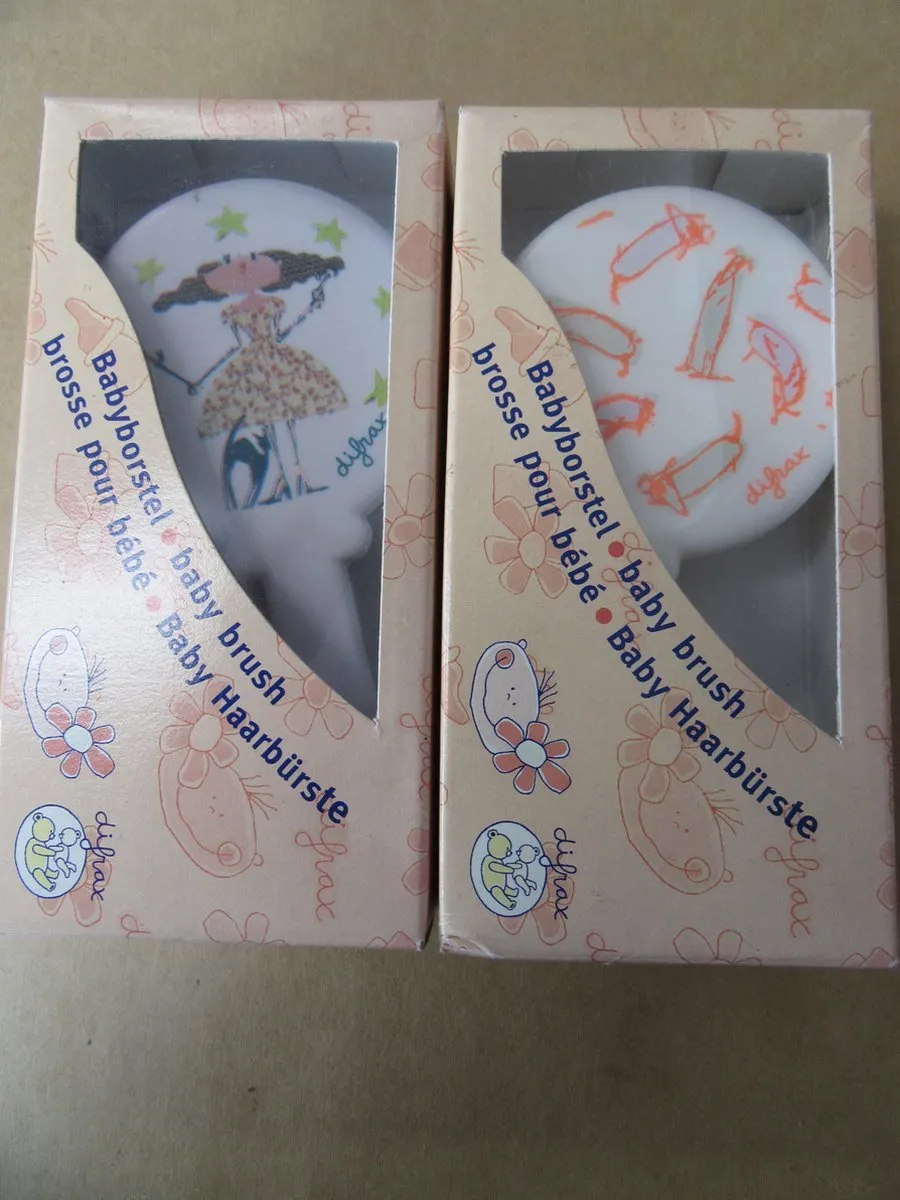 Difrax Baby Borstel en Kam - Rammelaar - 2 Stuks