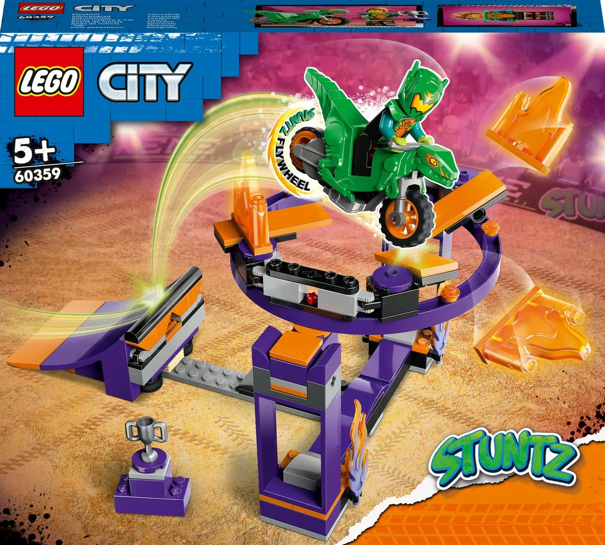 LEGO City Stuntz Dunken Stuntbaan Set 60359 - Meerkleurig