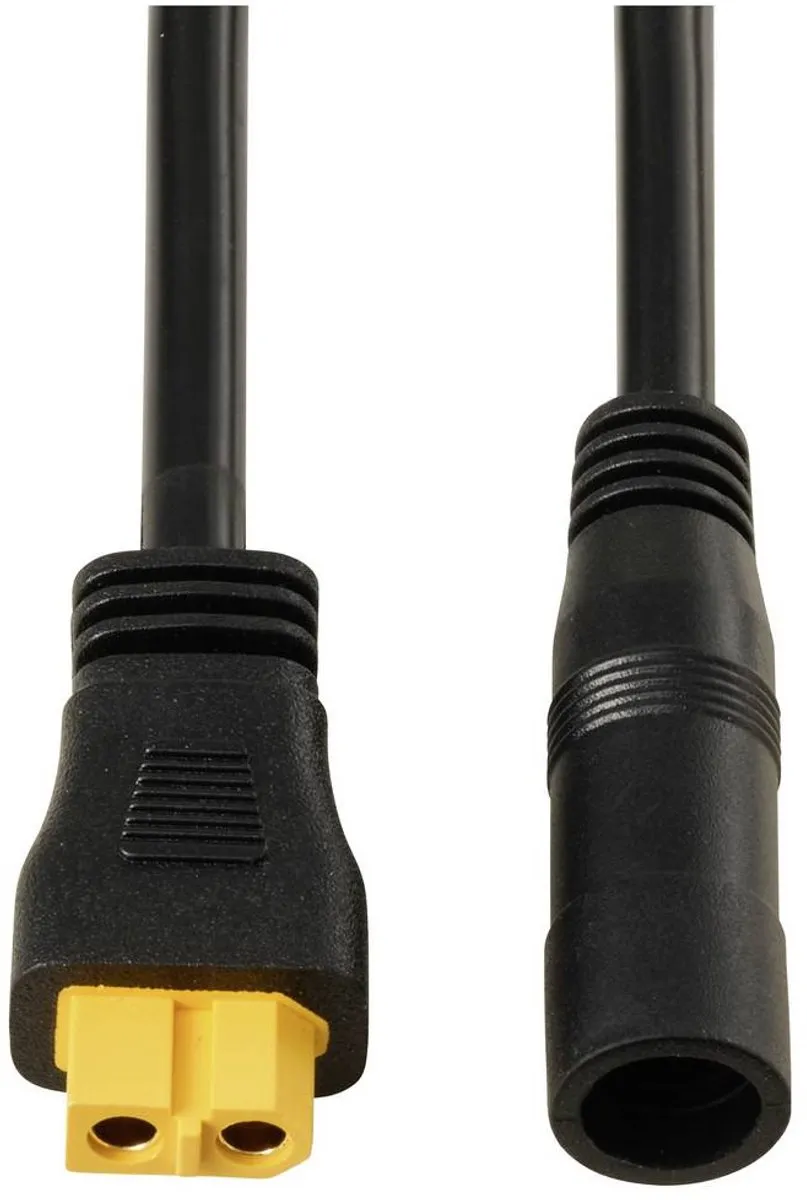 Tru Components DC-bus 2,1/5,5mm op XT60-kabel 0,5m TC-13619292 - Zwart