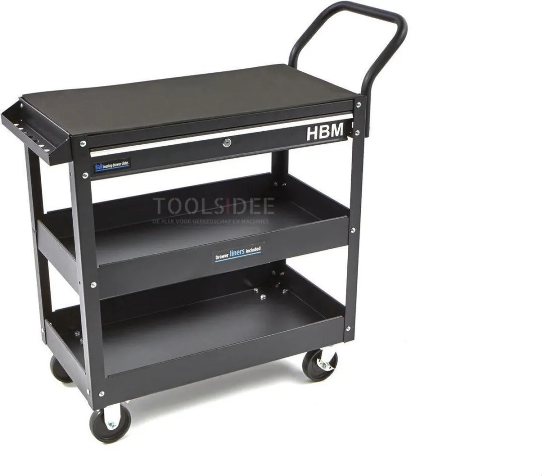 HBM Deluxe 3 Laags Universele Gereedschapswagen - 1 Lade