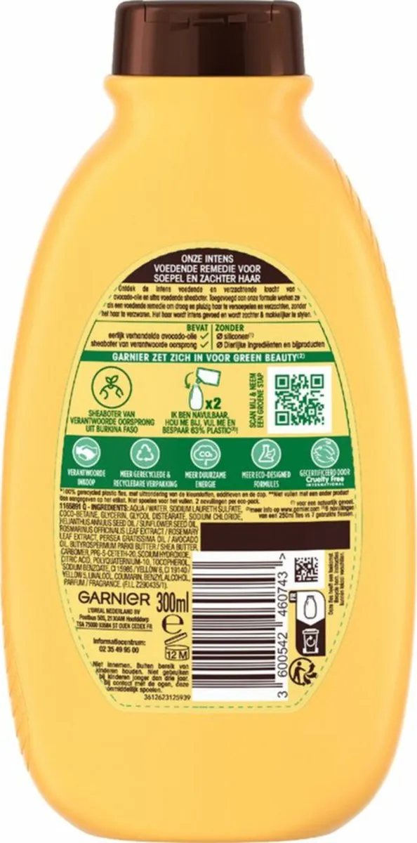 Garnier Loving Blends Avocado & Shea Boter Shampoo 3x300ml