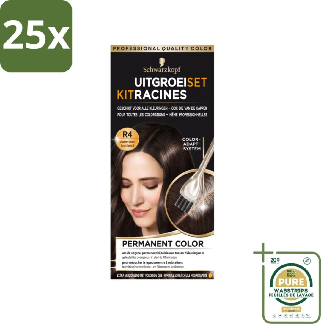 Schwarzkopf Uitgroeiset Donkerbruin R4
