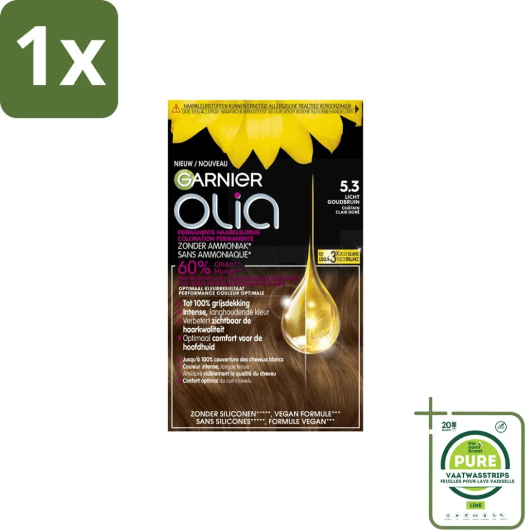 Garnier Olia 5.3 Haarkleuring Licht Goudbruin 986ml