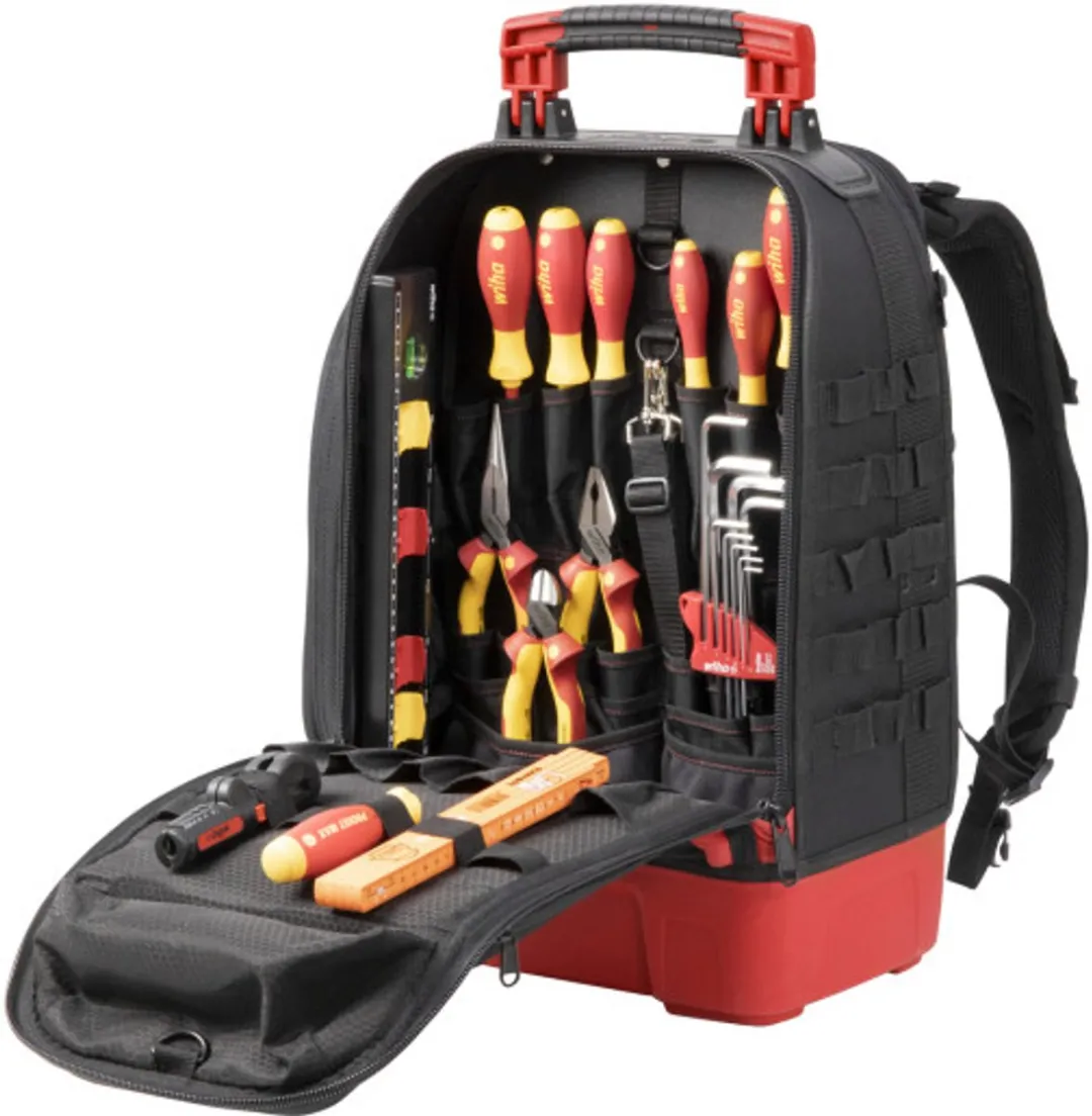 Wiha Gereedschapstas Elektricien 28-delig 930030602 - Zwart/Rood