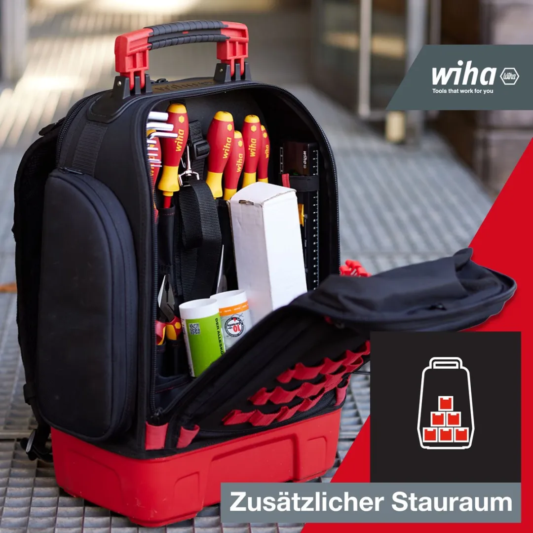 Wiha Gereedschapstas Elektricien 28-delig 930030602 - Zwart/Rood