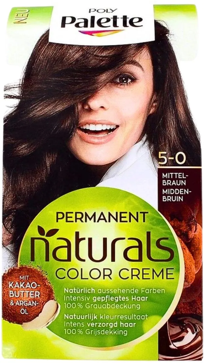 Schwarzkopf Poly Palette Haarverf Middenbruin 5-0 - 6 Stuks