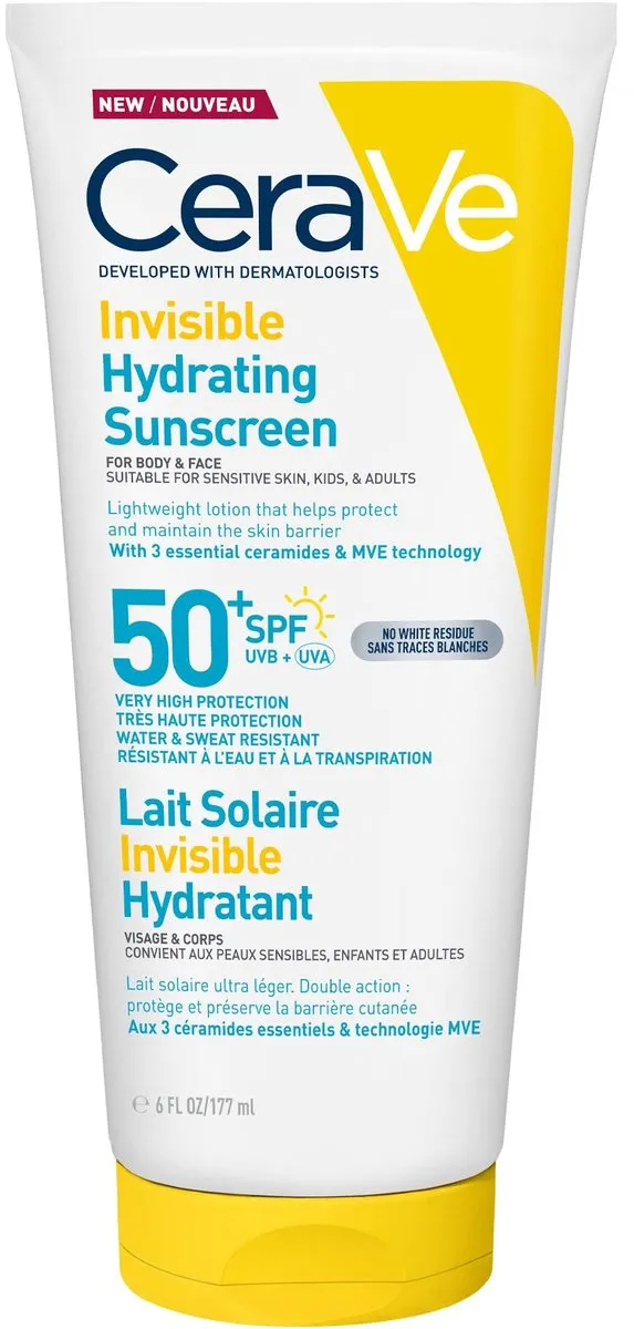 CeraVe Onzichtbare Zonnebrandcrème SPF50 177ml