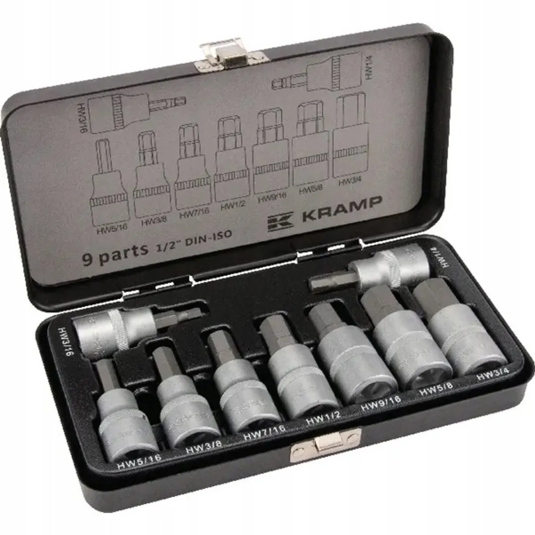 Kramp Inbussleutelset 9-delig 1/2"