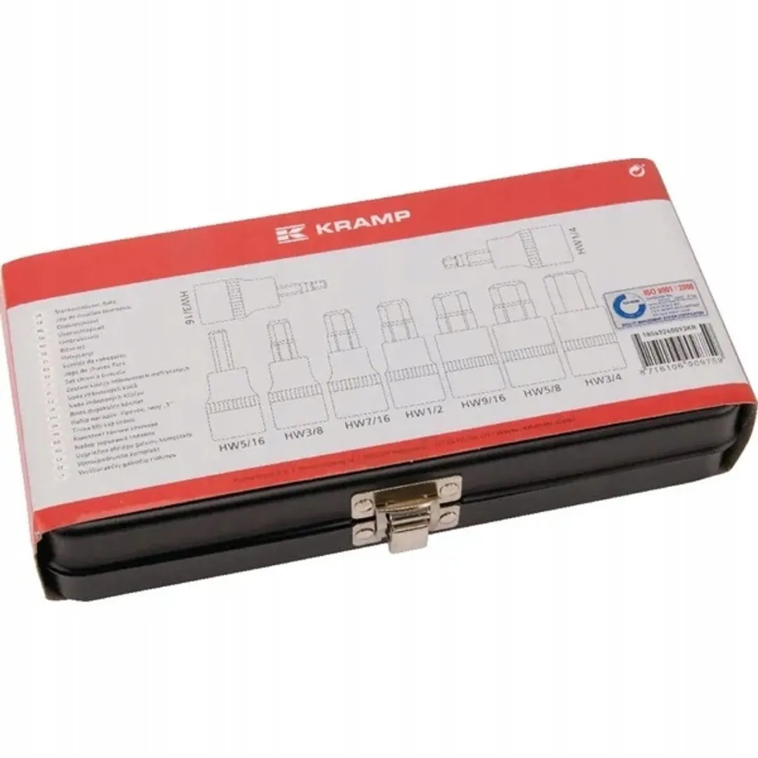 Kramp Inbussleutelset 9-delig 1/2" - Zwart/Grijs