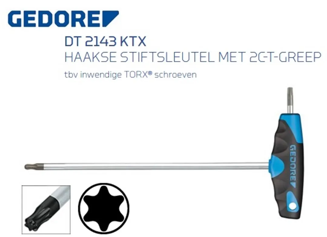Gedore Haakse Stiftsleutel T20