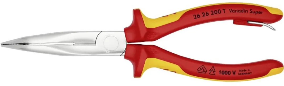 Knipex 26 26 200 Platte rondbektang 40° gebogen 200mm