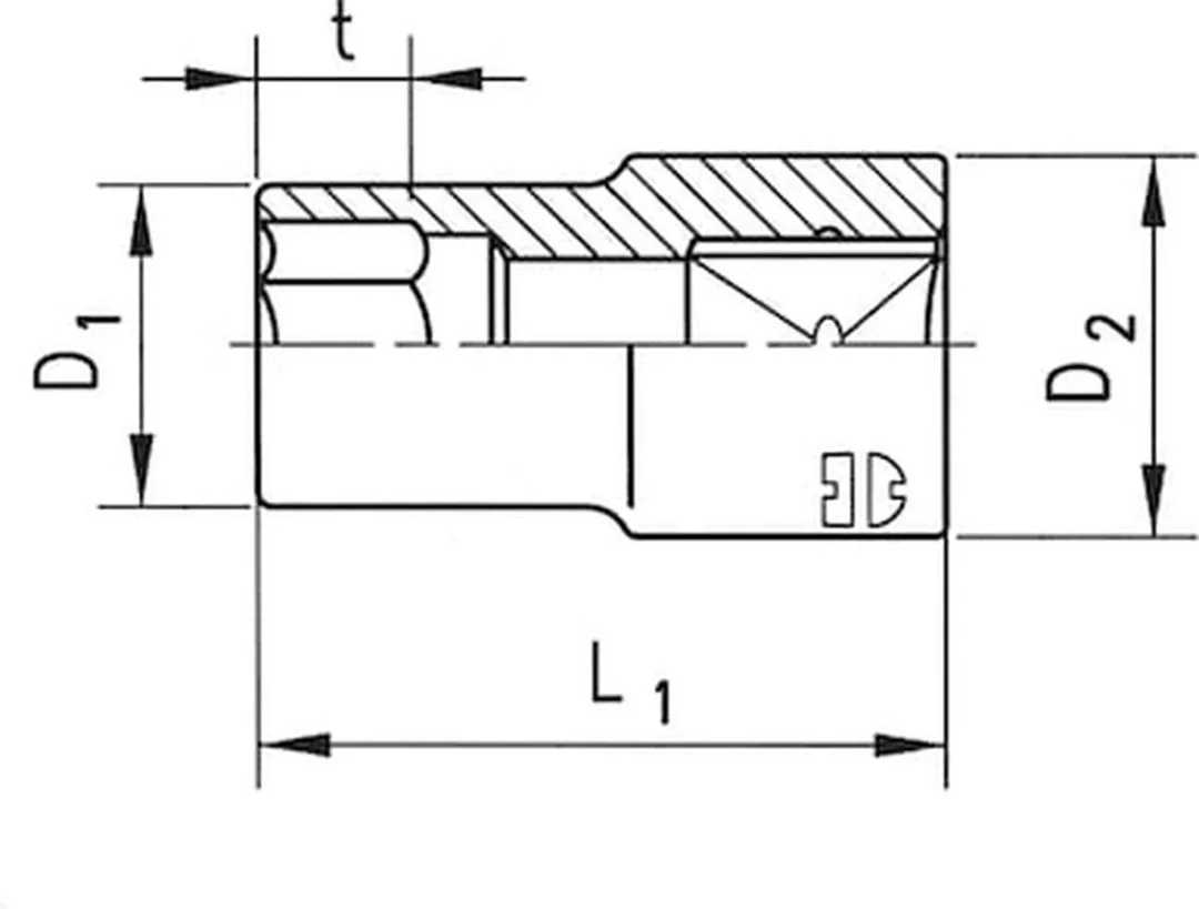Würth Dopsleutel 3/8" 17mm Twaalfkant Multiprofiel