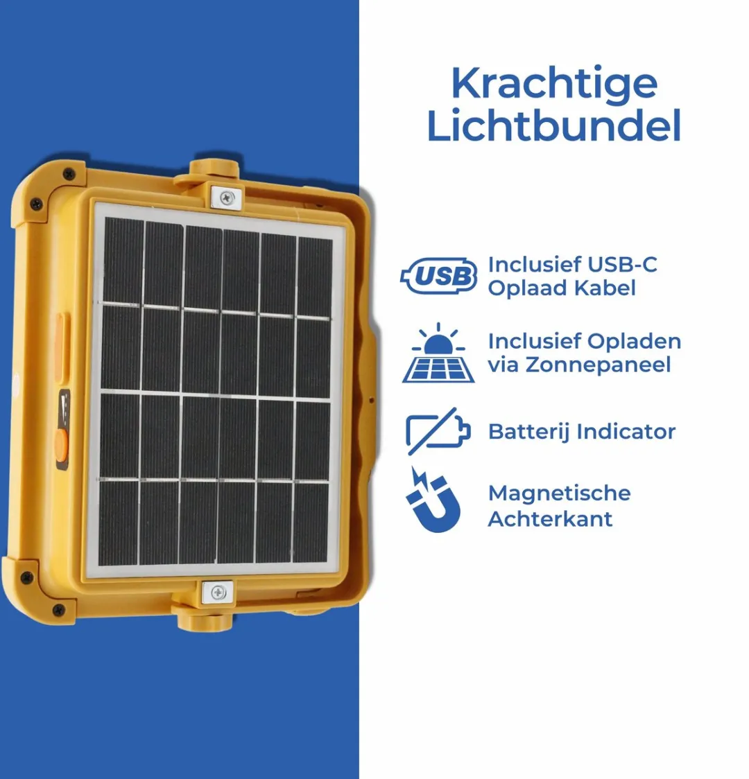 TETRA Tools TWL-500 Solarlamp - 8000 Lumen - Geel