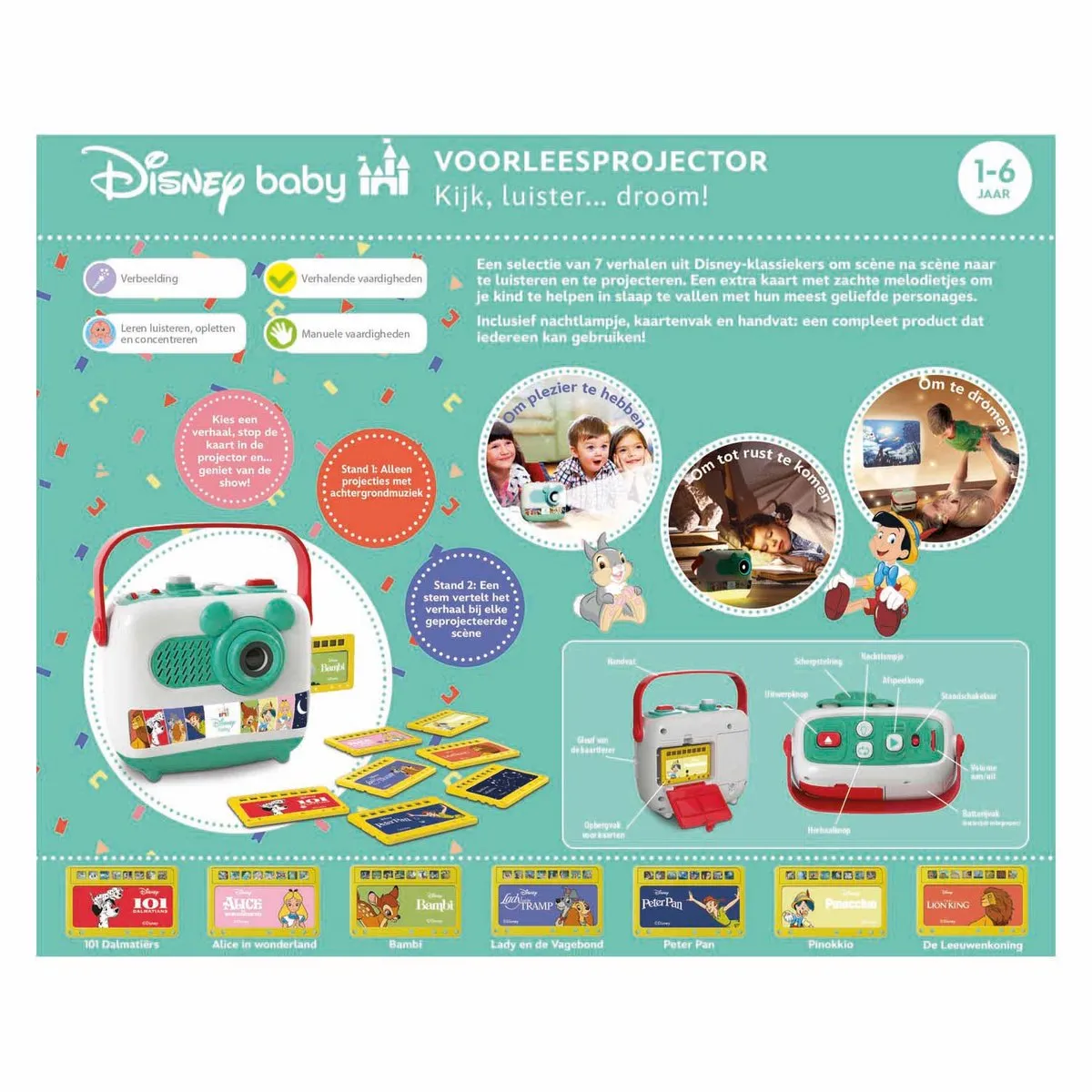Disney Storyteller Projector - Groen/Rood/Wit