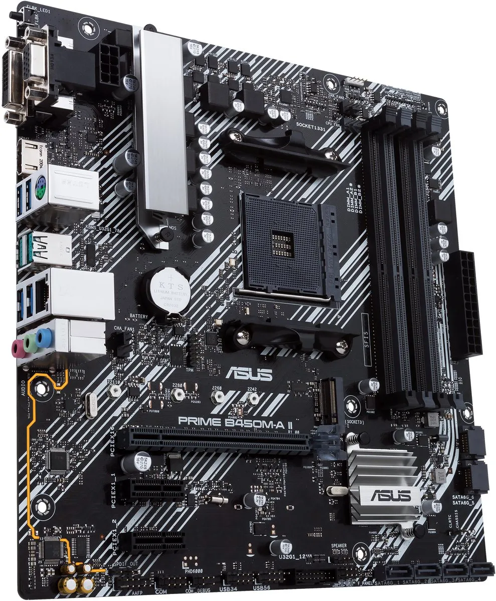 ASUS Prime B450M-A II Moederbord - AM4 - Micro-ATX
