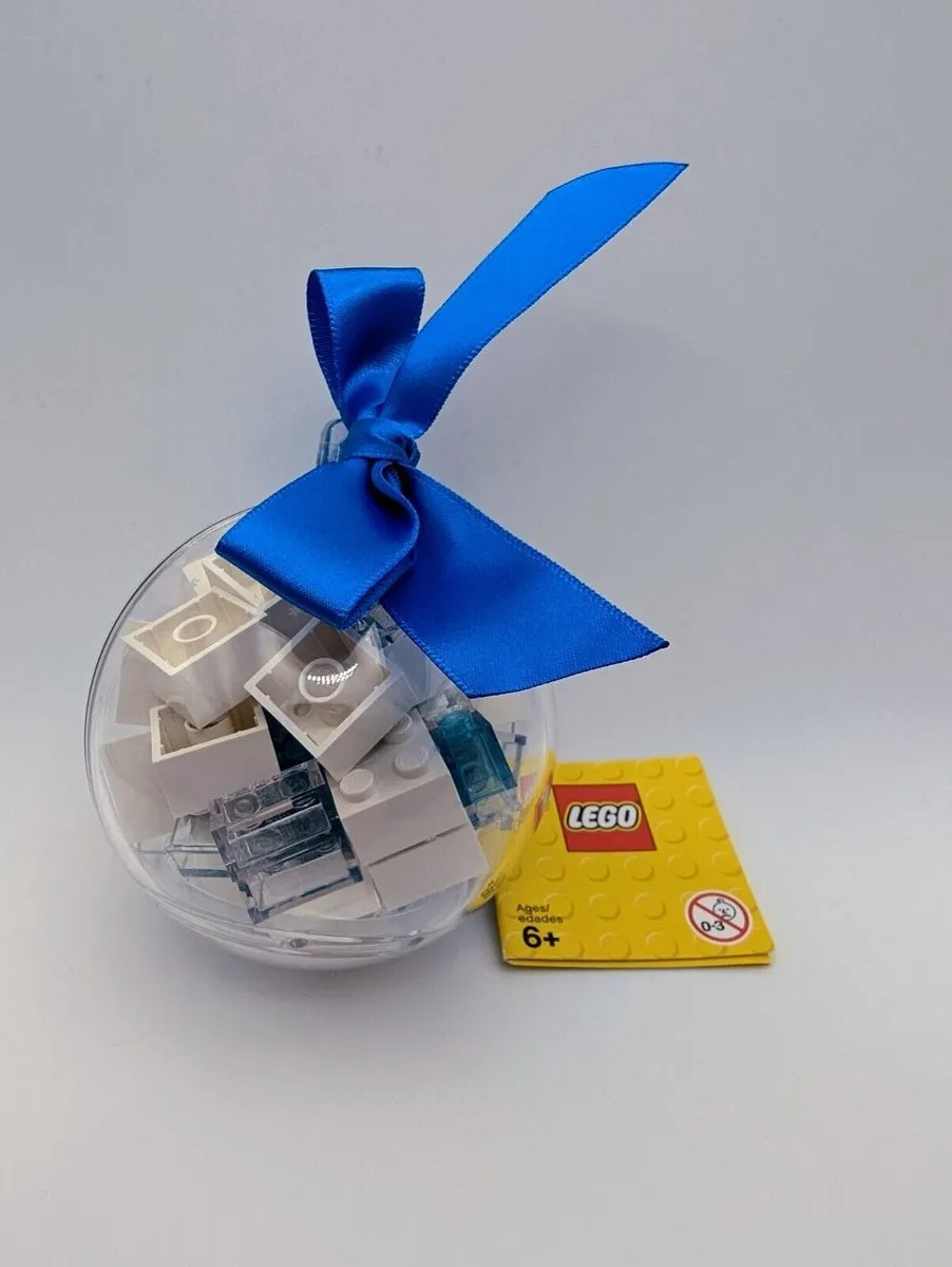 LEGO Classic Kerstbal 851358 - 63 Stenen - Blauw/Wit/Transparant