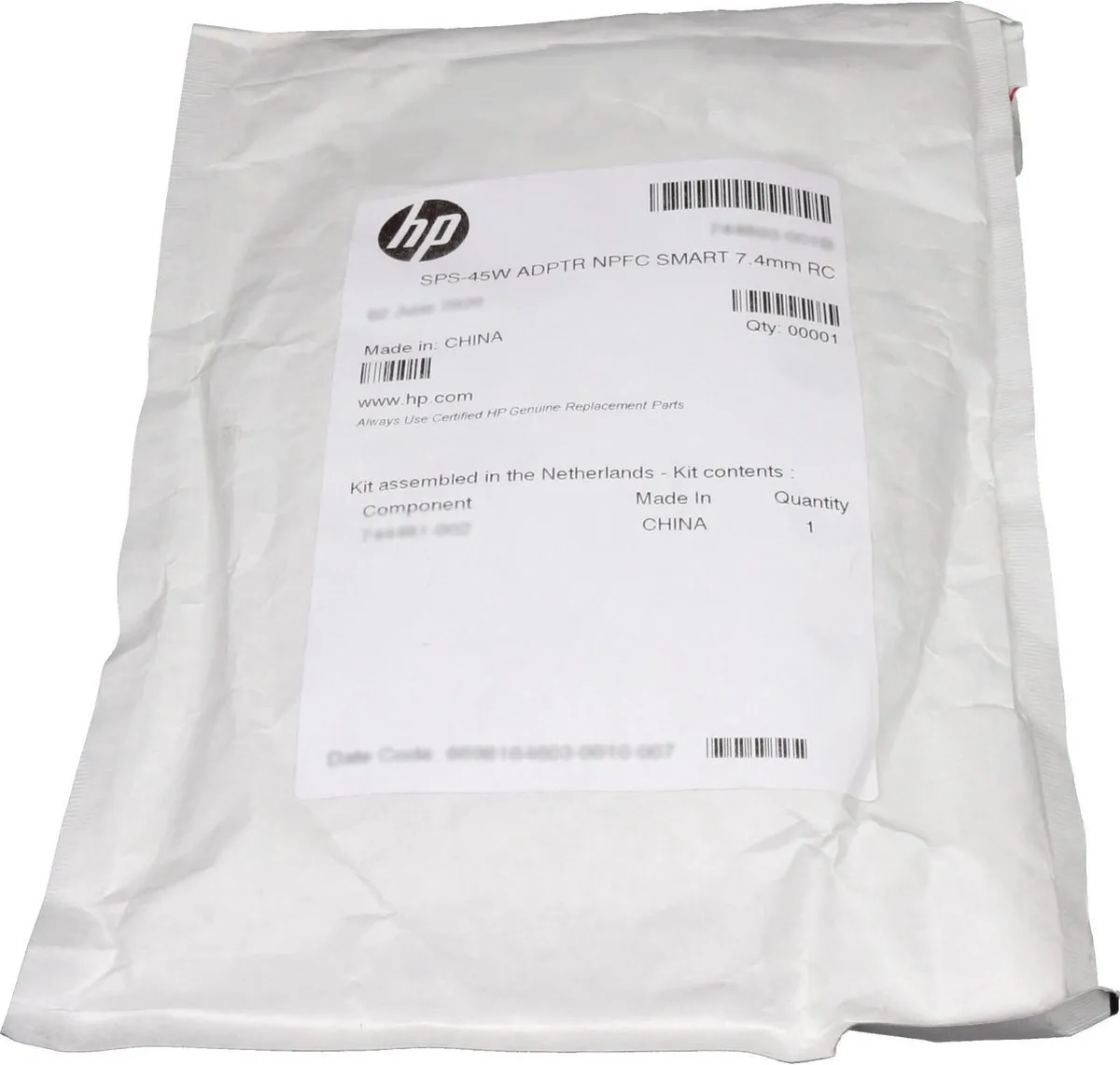 HP 744893-001 Oplader 45W - Laptop