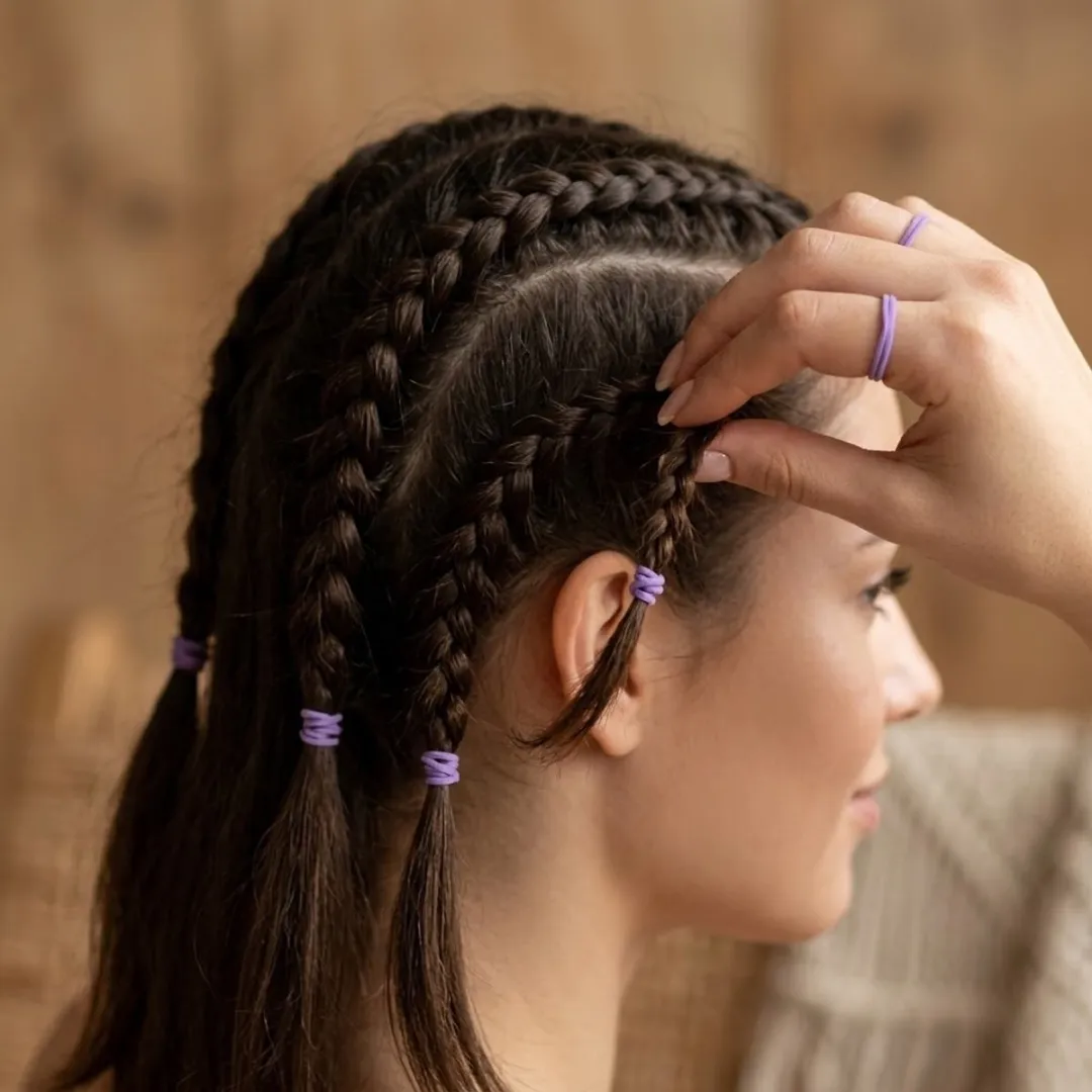 NuveX Mini Haar Elastiekjes Paars - 1000 Stuks