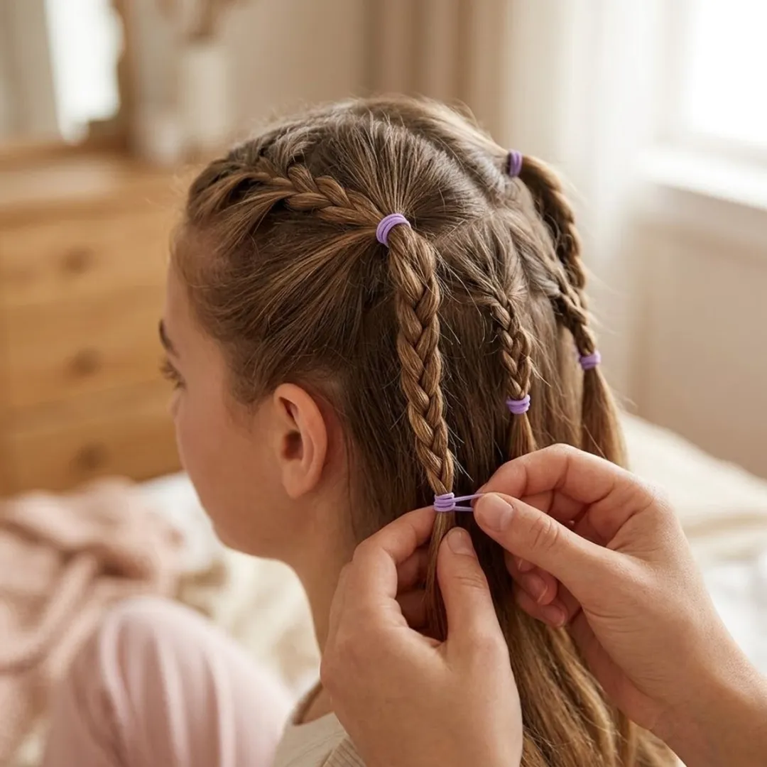 NuveX Mini Haar Elastiekjes Paars - 1000 Stuks
