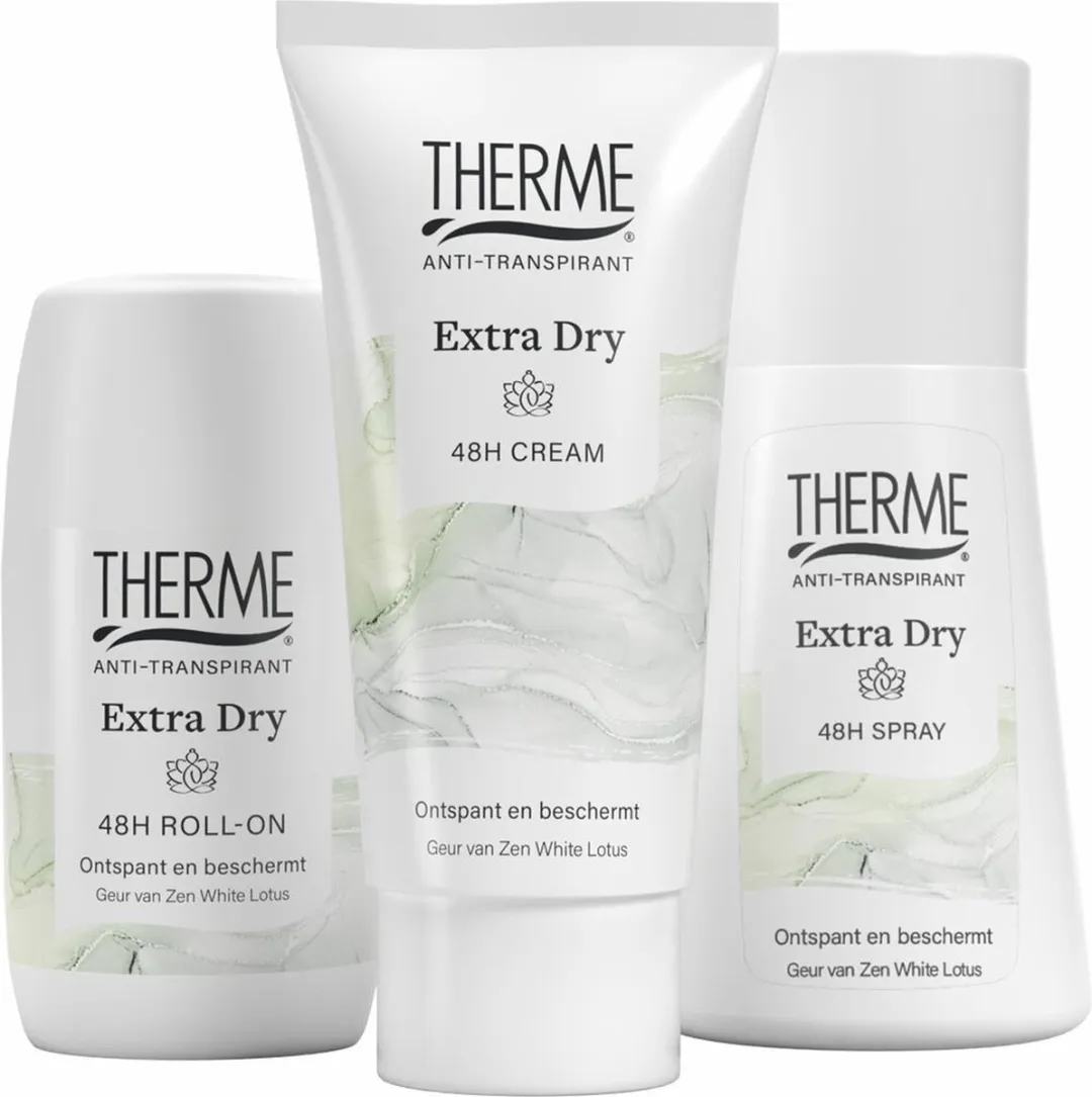Therme Anti-Transpirant Extra Dry Zen White Lotus Roller - 20 Stuks