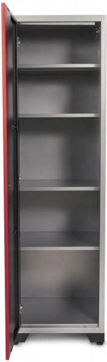 HBM DeLUXE Profi Gereedschapskast 3 Lades - Grijs/Rood/Zwart