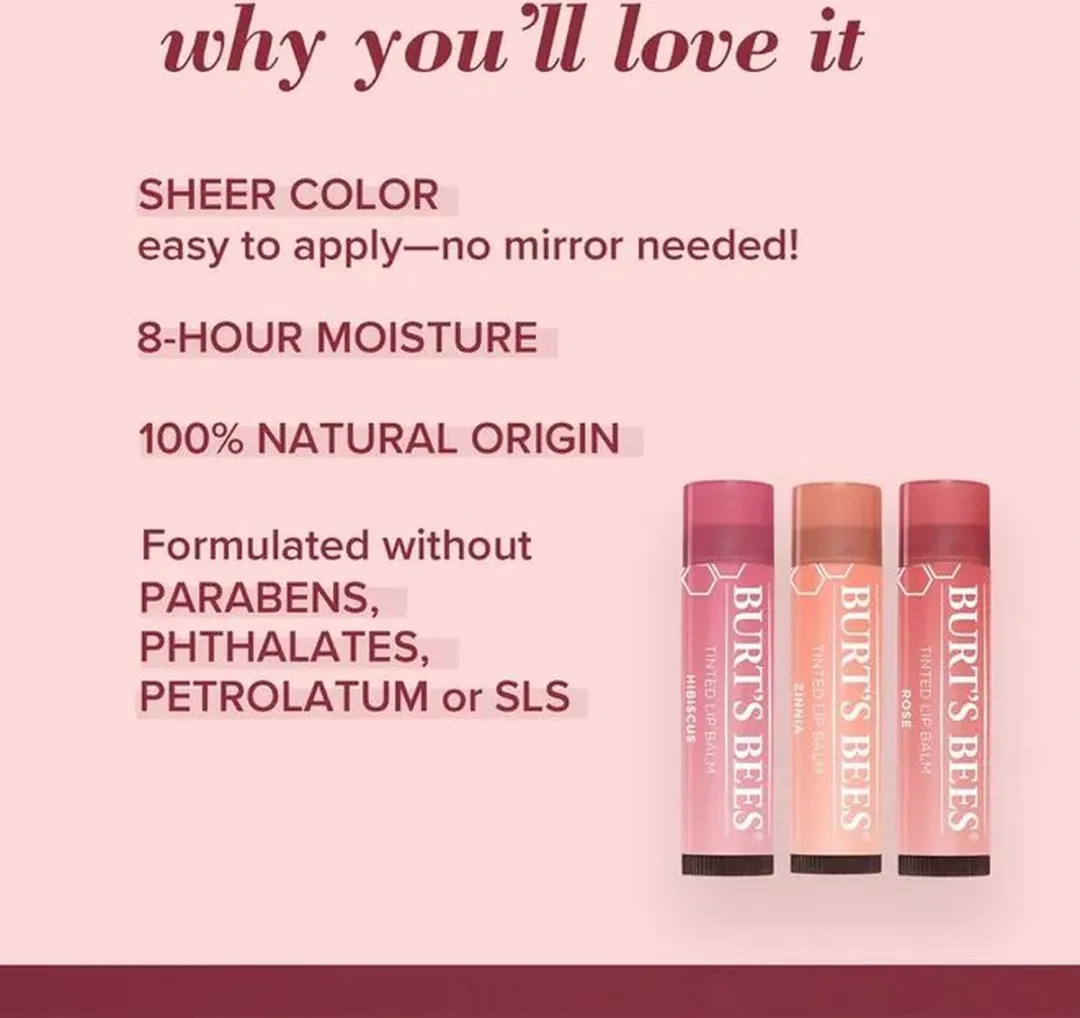 Burt's Bees Tinted Lip Balm Daisy - 2x 8.5g