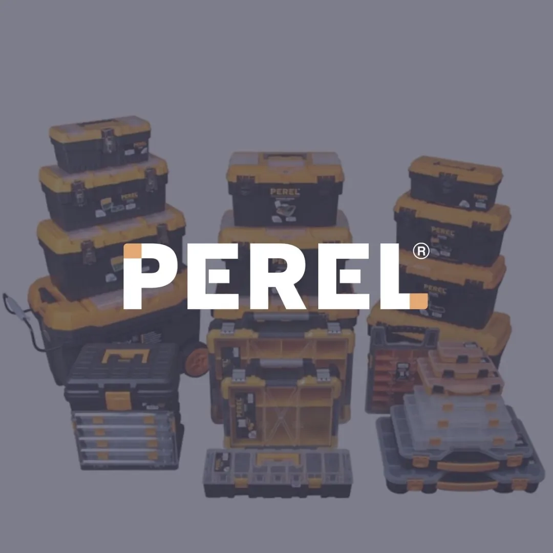 Perel Gereedschapskoffer OM16 - 410x209x195mm - Zwart/Geel - afbeelding 6 van 6