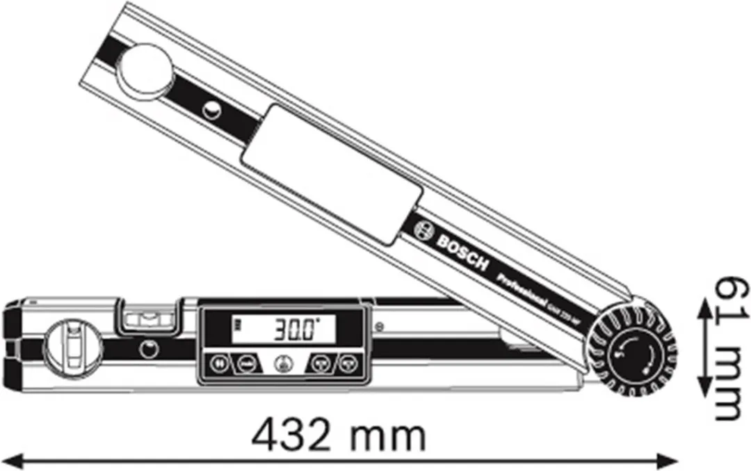 Bosch Professional GAM 220 MF Hoekmeter & Waterpas