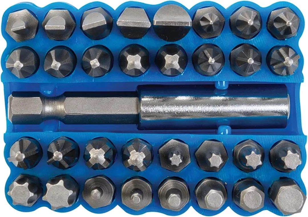 Silverline SB09 33-delige Schroevendraaier Bitset - PH/PZ/TX/SL