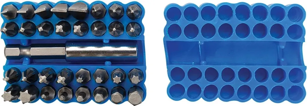 Silverline SB09 33-delige Schroevendraaier Bitset - PH/PZ/TX/SL