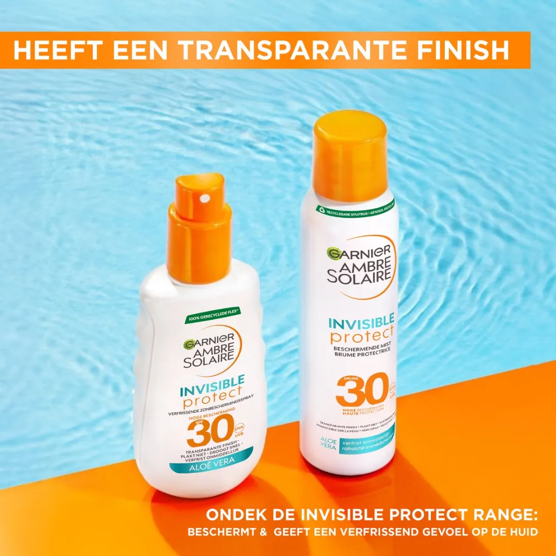 Garnier Ambre Solaire Invisible Protect Mist Zonnebrandspray SPF30 150ml