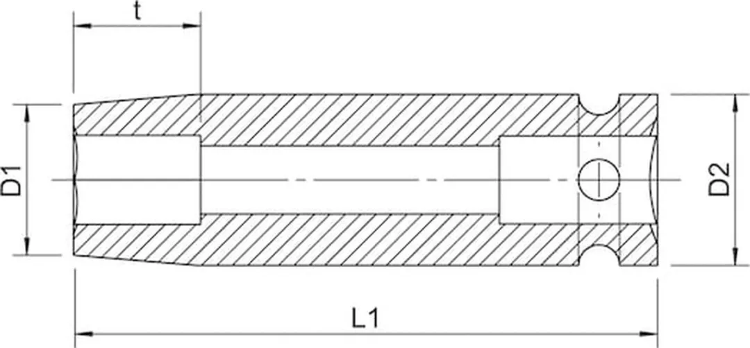 Würth Krachtdopsleutel 3/4" Zeskant 19mm - Zwart