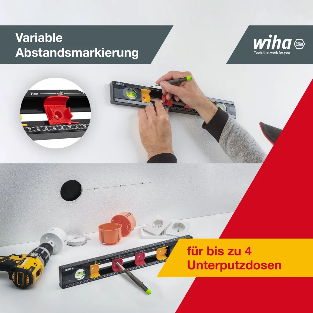 Wiha Elektricienswaterpas 42074 - 40cm - 2 Libellen