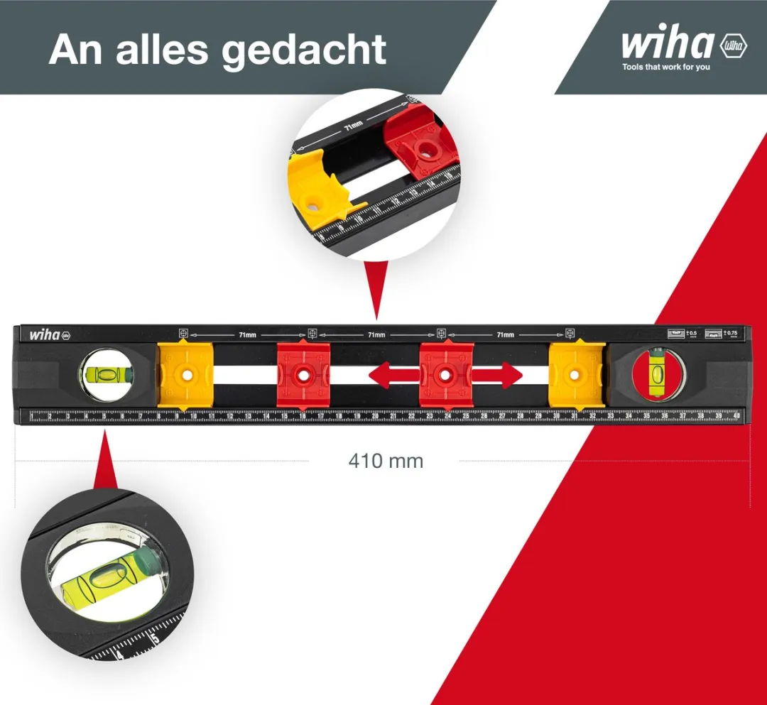 Wiha Elektricienswaterpas 42074 - 40cm - 2 Libellen