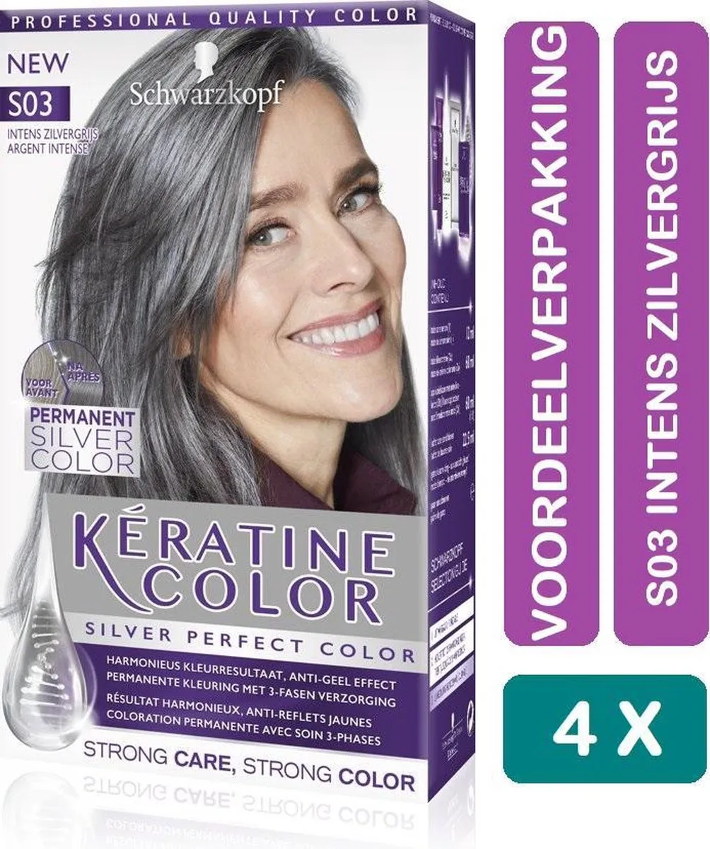 Schwarzkopf Keratine Color S03 Intens Zilvergrijs Haarverf