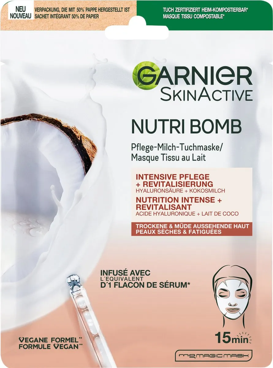 Garnier SkinAactive Nutri Bomb Tissue Masker Kokosnoot