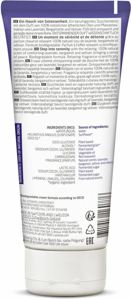 Weleda Aroma Shower Relax Douchecrème 200ml