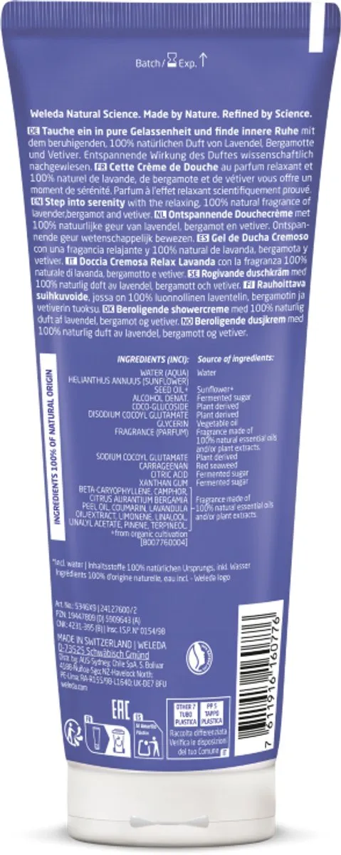 Weleda Aroma Shower Relax Douchecrème 200ml - afbeelding 6 van 6